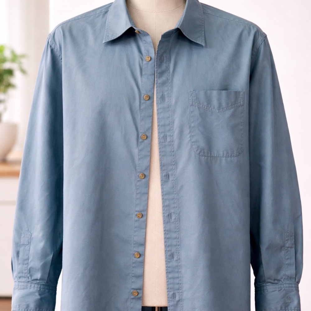 Blue Button-Up Shirt